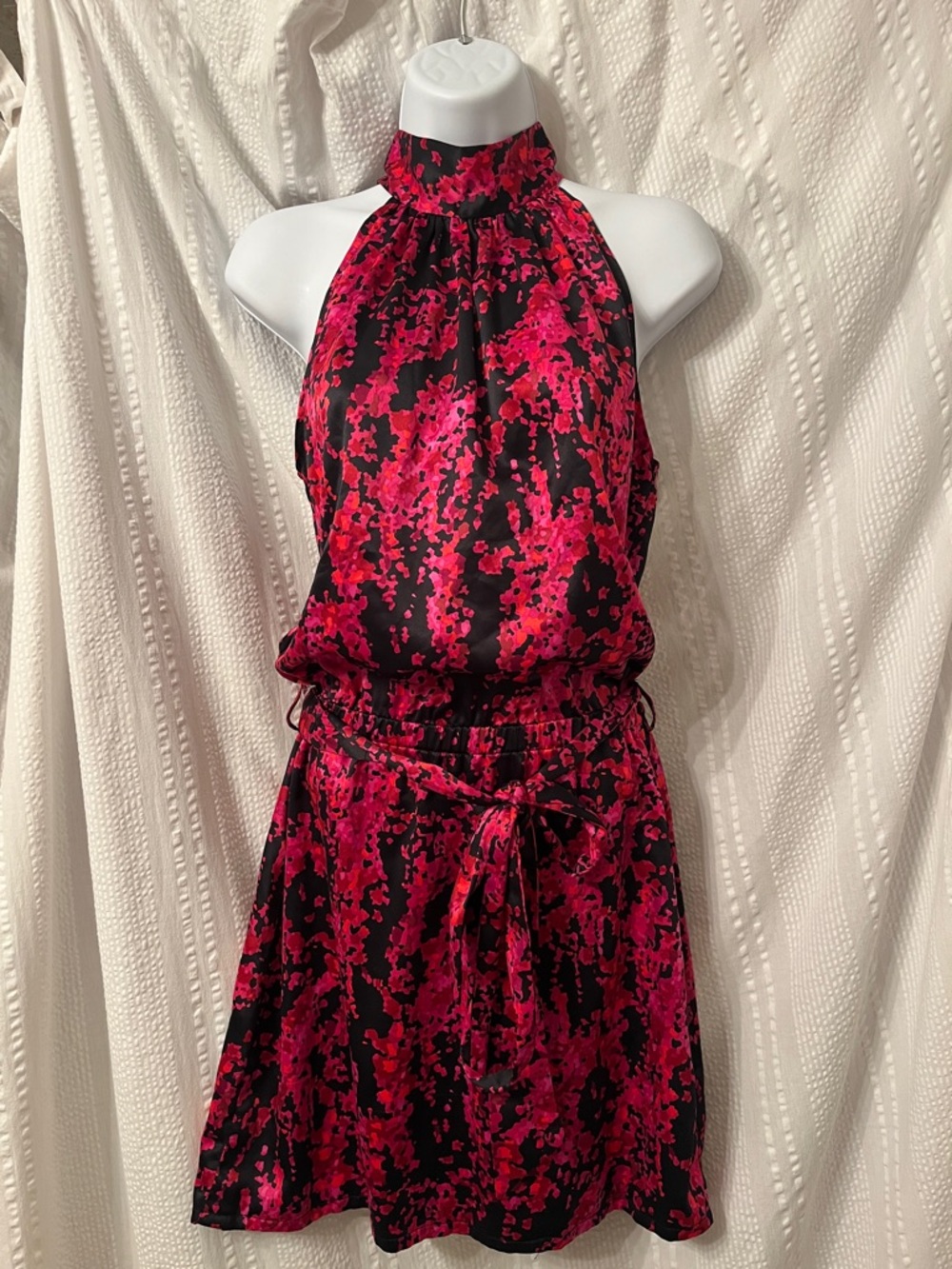 Veronicam pink and black sleeveless mini dress size XS